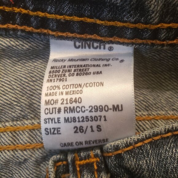 Cinch Women's Kylie Jeans Mid Rise Slim Fit Boot Cut Kick Slit Size 26 - Picture 2 of 5